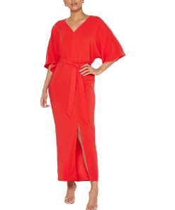 Meilleur prix ???? Mode- Lifestyle Femme Vila Clothes Robe Longue Rouge Femme Vila Milena ROUGE ???? -ADIDAS Store 12a17a8e946c4d11a9ab36a6b3d4f075