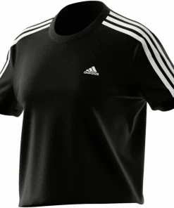 Offres ???? TEE ???? SHIRT MC Multisport Femme ADIDAS CROP 3 BANDES ????