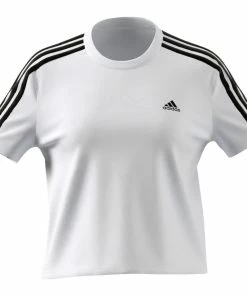 Meilleure affaire ???? TEE ???? SHIRT MC Multisport Femme ADIDAS CROP 3 BANDES ????