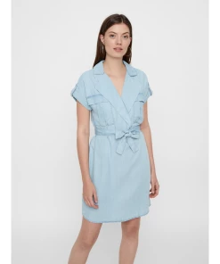 Remise ???? Mode- Lifestyle Femme Noisy May Robe Femme Noisy May Nmvera Tencel BLEU ???? -ADIDAS Store 2f78a1c54a624fe9adfe14ecca947c58