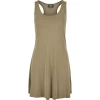 Remise ❤️ Mode- Lifestyle Femme Urban Classics Urban Classics Ladies - Short Racer Back Modal Robe VERT ???? -ADIDAS Store 30a607c706c640a395309d6fa04055a3