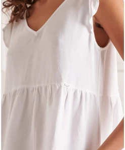 Meilleure vente ???? Mode- Lifestyle Femme Superdry Superdry Tinsley Tired Robe Femme BLANC ???? -ADIDAS Store 31cf89df78e84b3fab25b3f0420144bb