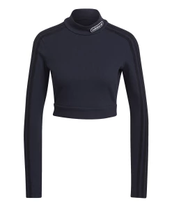 Coupon ???? Mode- Lifestyle Femme Adidas Maillot Femme Adidas Originals Cropped Long Sleeve BLEU ???? -ADIDAS Store 4009834f86d240539e89e02f41a8b3bf