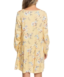 Budget ???? Mode- Lifestyle Femme Roxy Robe Jaune À Fleurs Femme Roxy Indigo Night JAUNE ⭐