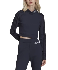 Coupon ???? Mode- Lifestyle Femme Adidas Maillot Femme Adidas Originals Cropped Long Sleeve BLEU ???? -ADIDAS Store 4fe8c614b87b4a6093c1ae350e09a913 1