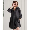 Nouveau ???? Mode- Lifestyle Femme Superdry Robe À Manches Longues Femme Superdry Tencel NOIR ???? -ADIDAS Store 55fd3aeeab4f4aaabd0ef689b74a9089