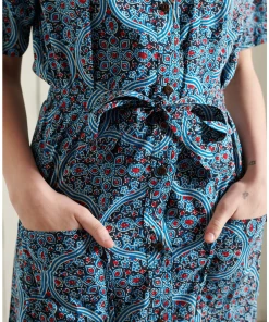 Bon marché ???? Mode- Lifestyle Femme Superdry Superdry Sd Printed Robe Femme BLEU ????