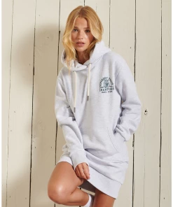 Top 10 ???? Mode- Lifestyle Femme Superdry Superdry T&f Hood Robe Femme GRIS ???? -ADIDAS Store 6ea2b7139de148afbe0b7b68f2655060