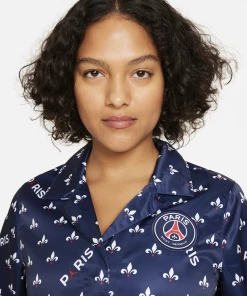 Le moins cher ???? Football Femme Nike T-shirt Femme Psg BLEU ????
