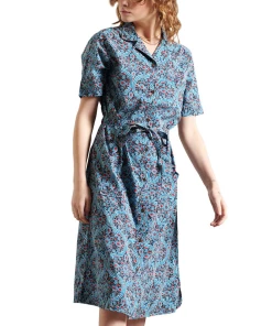Bon marché ???? Mode- Lifestyle Femme Superdry Superdry Sd Printed Robe Femme BLEU ???? -ADIDAS Store 8f309dbc23c54e178d631a4db39c235e