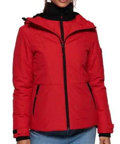 Le moins cher ???? Mode- Lifestyle Femme Superdry Blouson Rouge Femme Superdry Aeon ROUGE ????