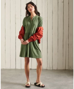 Promo ✨ Mode- Lifestyle Femme Superdry Robe En Jersey Femme Superdry VERT ✔️ -ADIDAS Store b8fca904b4d54ac69804cfe13cd99809