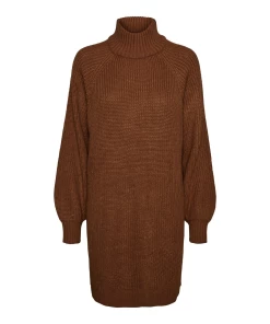 Budget ???? Mode- Lifestyle Femme Noisy May Robe Col Roulé Femme Noisy May Nmtimmy MARRON ????