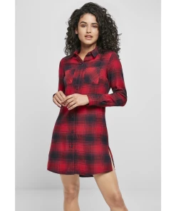 Meilleure vente ???? Mode- Lifestyle Femme Urban Classics Urban Classics Ladies - Check Flanell ???? Shirt Robe BLEU ???? -ADIDAS Store ca45a9fd05dc42a7acd8393a1f78623b