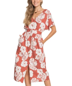 Offres ???? Mode- Lifestyle Femme Roxy Roxy Sunny Memories Robe Femme ROSE ???? -ADIDAS Store cc8701d042094dd6a3ba018795a1d5a5