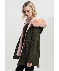 Acheter ???? Mode- Lifestyle Femme Urban Classics Parka Femme Urban Classic Lined VERT ????