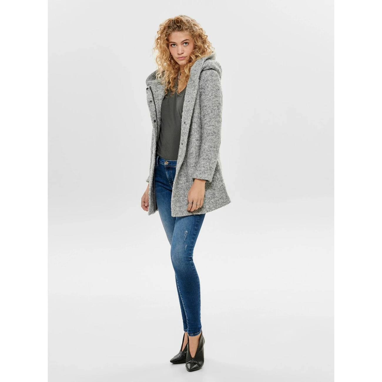 Bon marché ???? Mode- Lifestyle Femme Only Manteau Femme Only Sedona Boucle GRIS ???? 4 Bon marché ???? Mode- Lifestyle Femme Only Manteau Femme Only Sedona Boucle GRIS ???? – Image 2