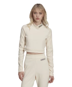 Meilleure affaire ???? Mode- Lifestyle Femme Adidas Maillot Femme Adidas Originals Cropped Long Sleeve BLANC ???? -ADIDAS Store f422f83befc7487988bac148f164e304