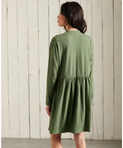 Promo ✨ Mode- Lifestyle Femme Superdry Robe En Jersey Femme Superdry VERT ✔️ -ADIDAS Store fc49ec2f38b141b5a68e5f3aba0f2ebe