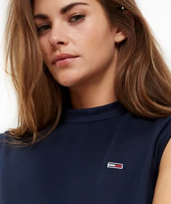 Meilleur prix ???? Mode- Lifestyle Femme Tommy Hilfiger Robe Tommy ???? Jeans A-line Piping Femme Bleu BLEU ???? -ADIDAS Store fe6f203591e4457f945386089ef42989